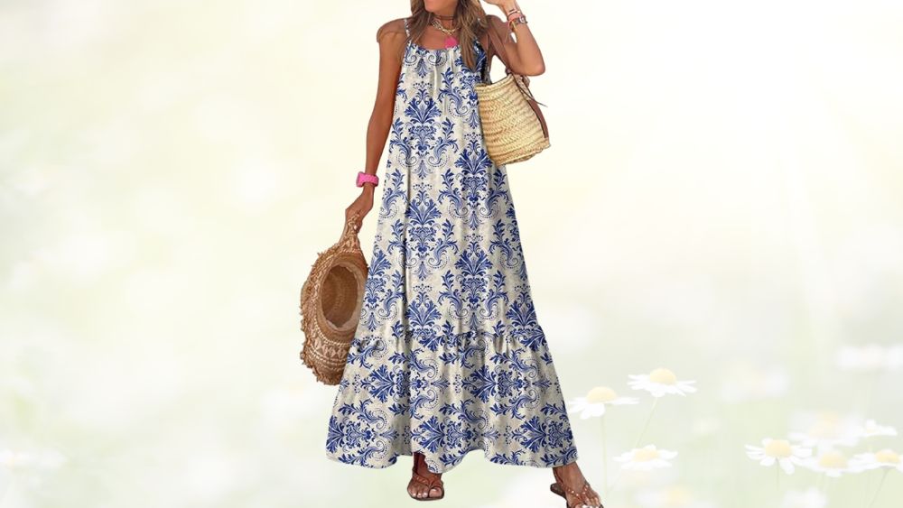 Smocked Ruffle Maxi Dress