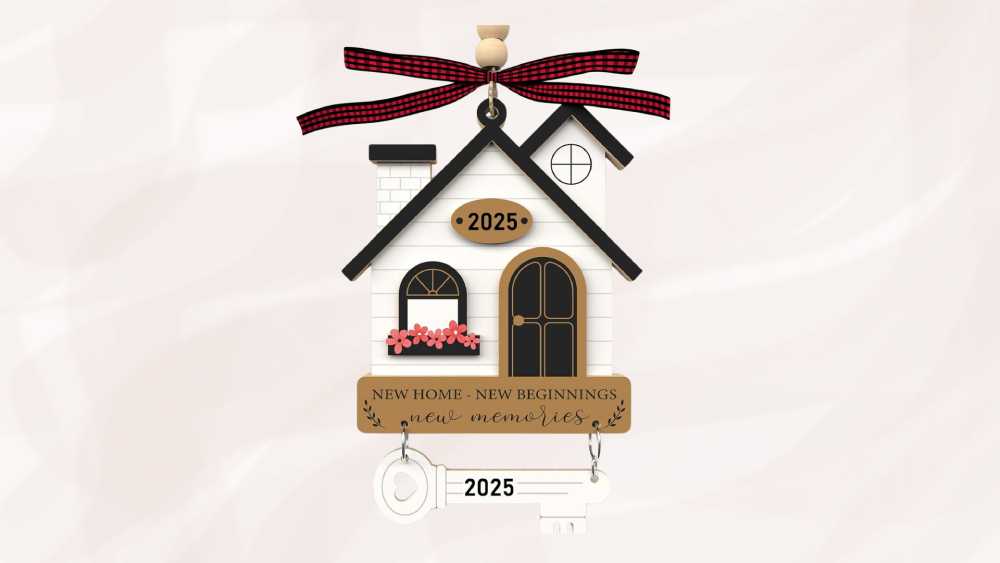 Wooden Home Ornament 2025