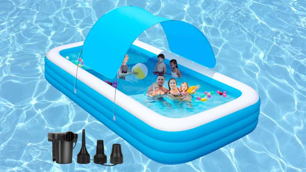 Inflatable Pool with Canopy
