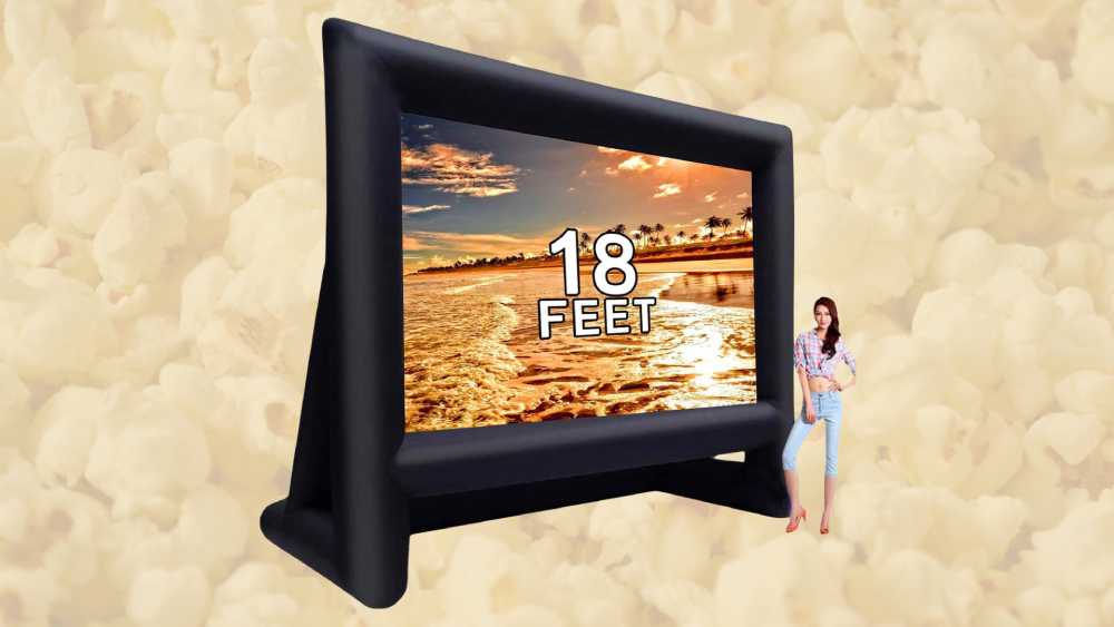 Large outdoor projector movie screen