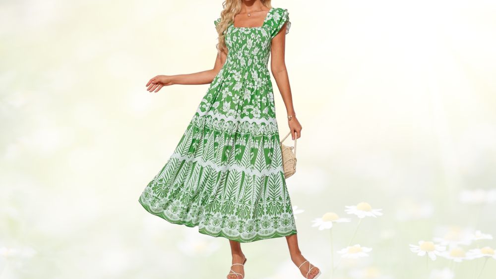 Square Neck Formal Maxi Dress