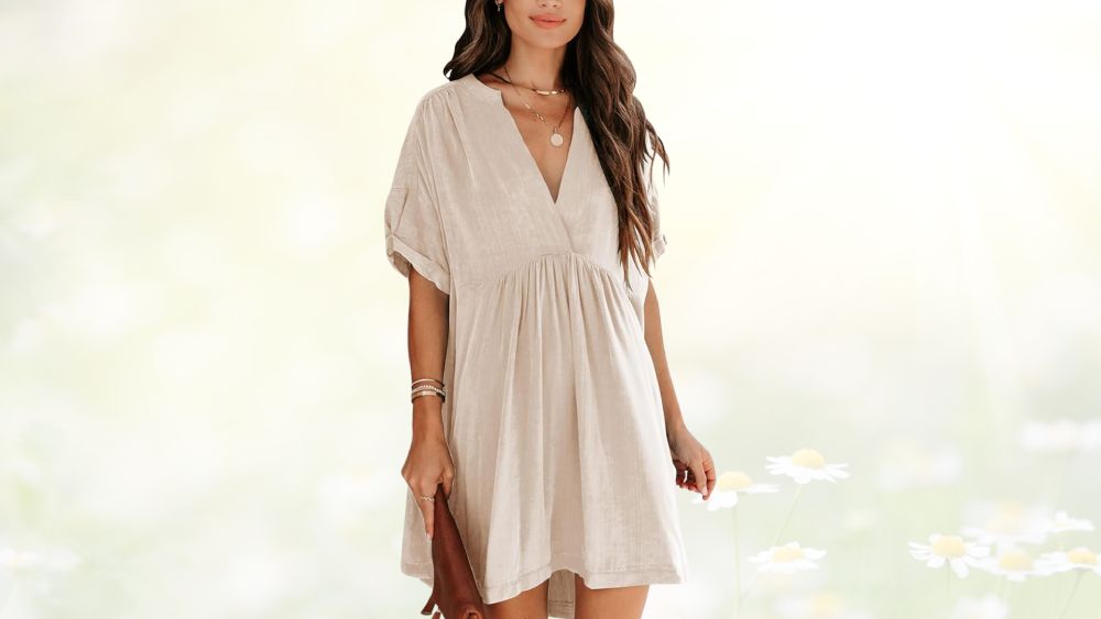 Minclouse Women's Babydoll Tunic Dress