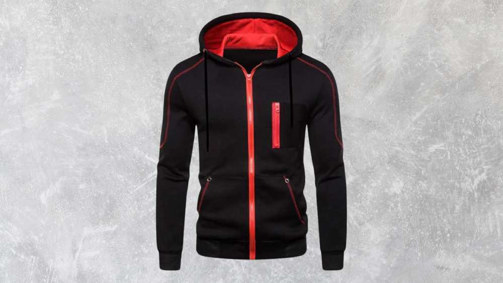 Chic men's hoodie jacket