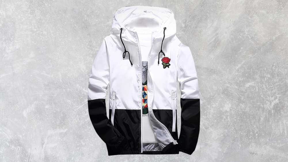 Men's rose floral windbreaker
