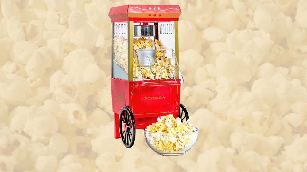 Retro-style hot air popcorn maker