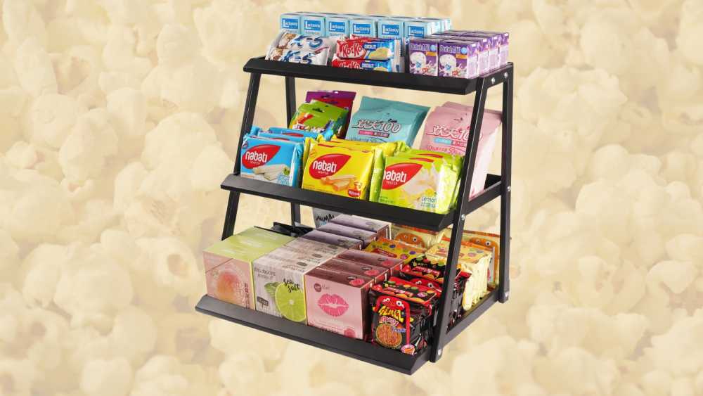 Three-tiered candy display stand
