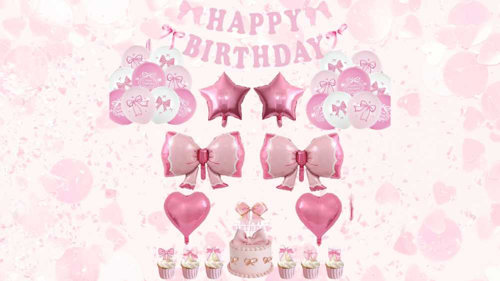 Coquette Birthday Decorations Set
