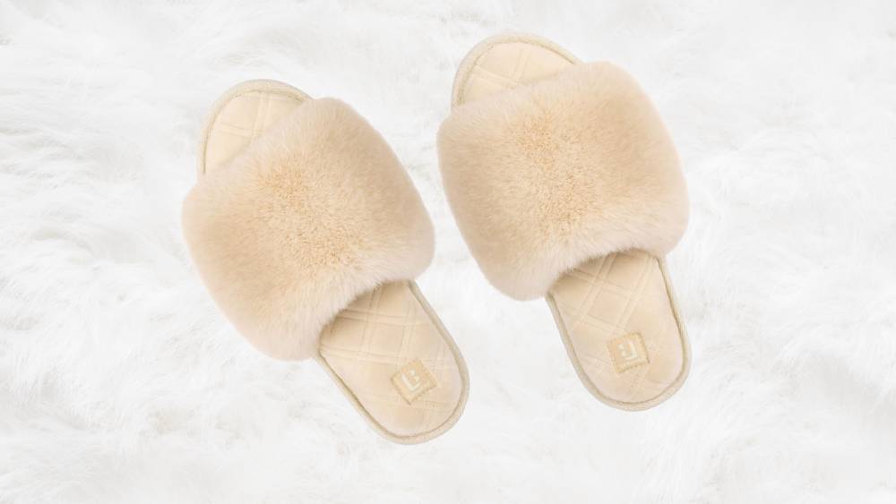 Fuzzy Faux Fur Slide Slippers