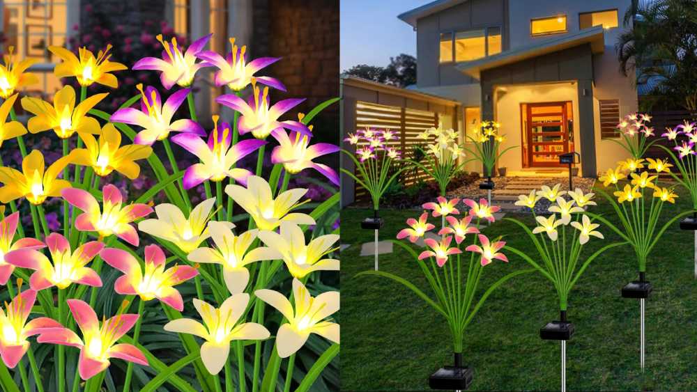 Upgraded Solar Wild Lily Flower Lights
