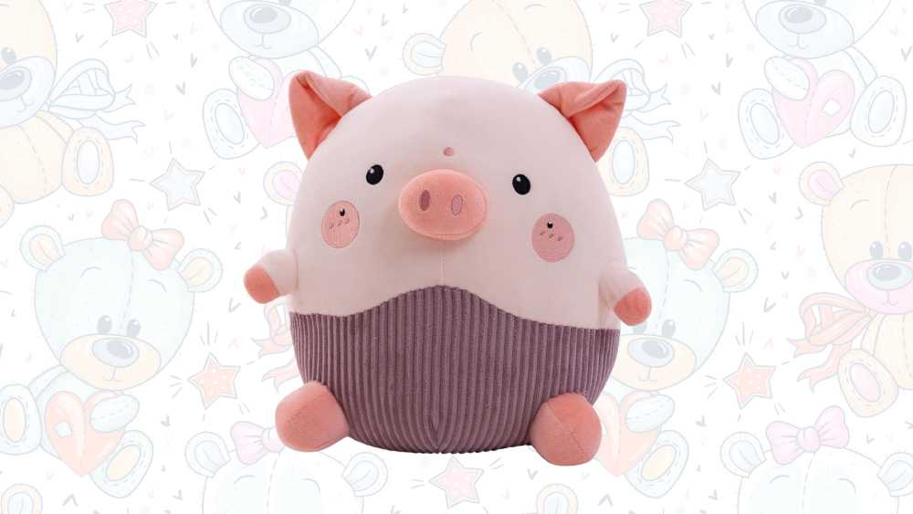 13.3-inch Pig Plush Pillow