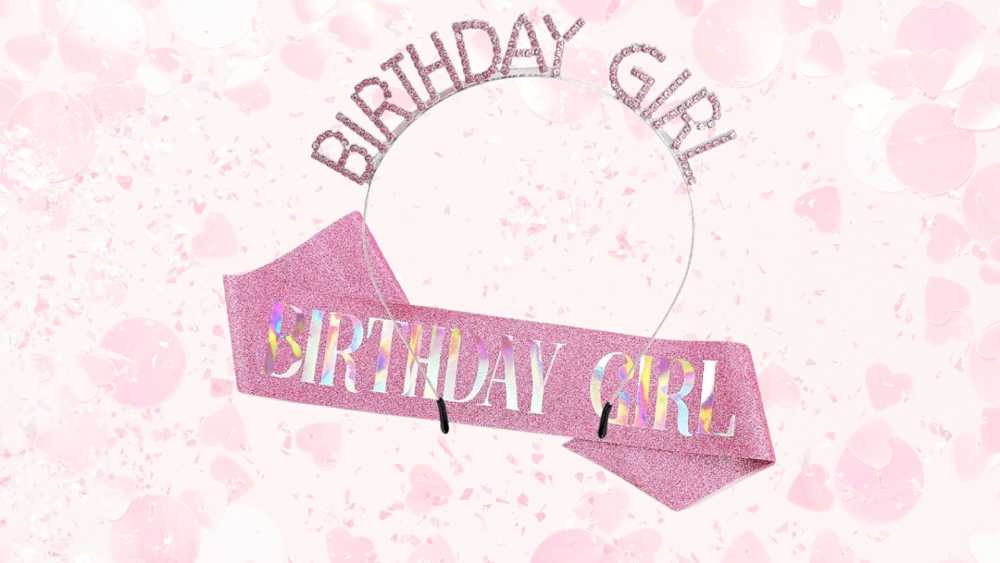 Pink Birthday Sash and Crown
