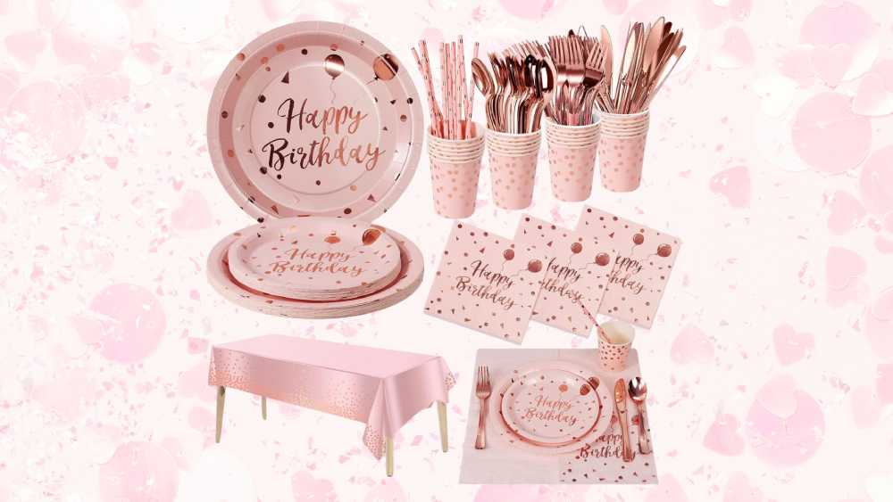 Rose Gold Party Tableware Set