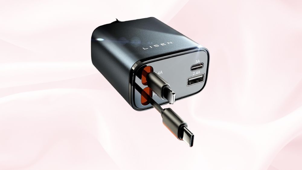 Convenient retractable car phone charger