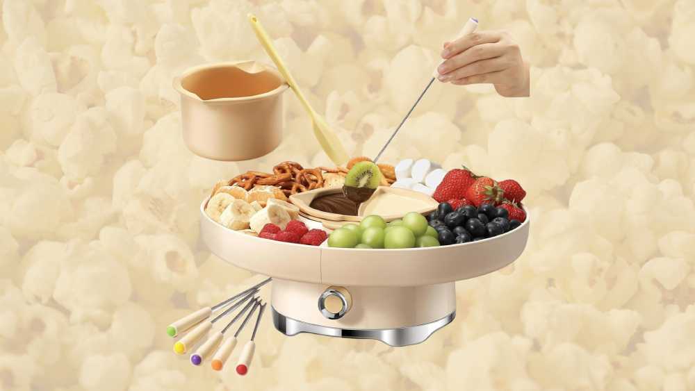 Electric chocolate fondue melting pot