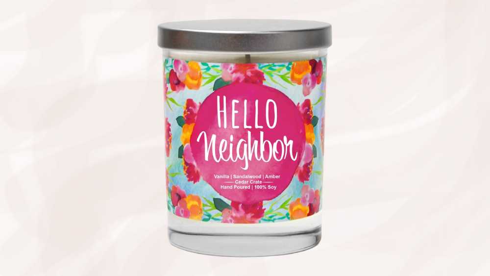 Handmade housewarming candle
