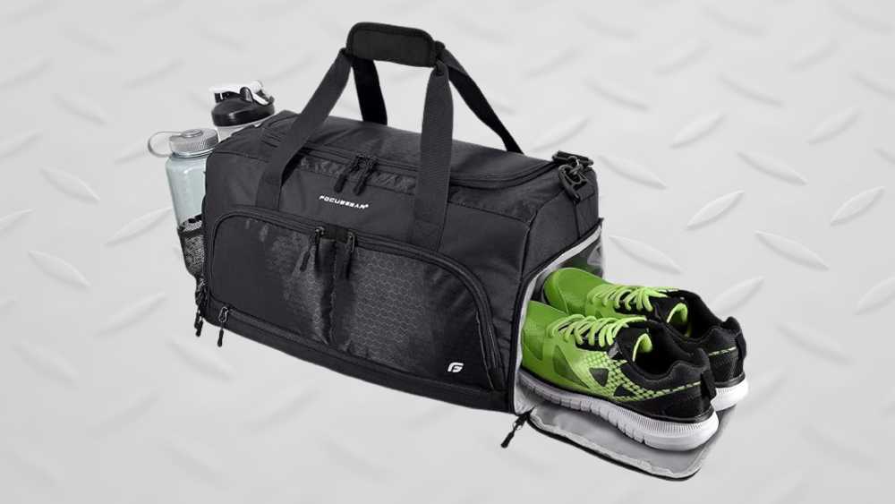 Ultimate gym bag with multiple compartments.