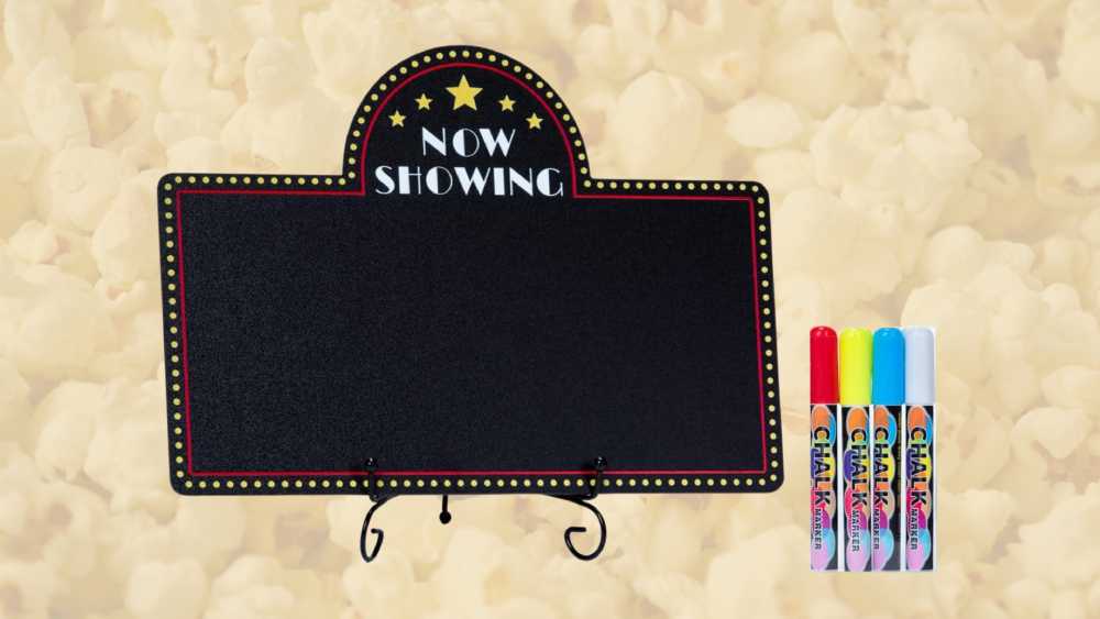 Chalkboard sign kit for movies