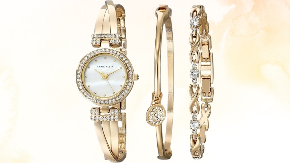 Crystal Accented Bangle Watch