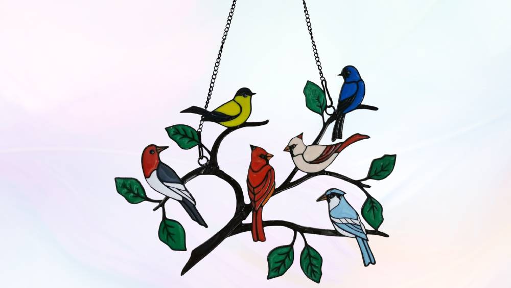 Stained Metal Window Hanging
