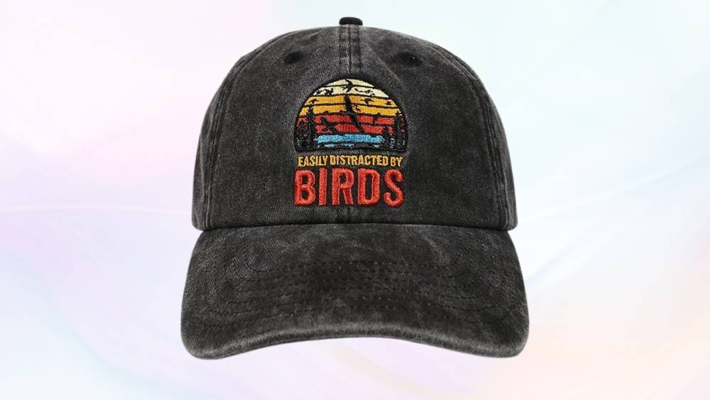 Black Vintage Embroidered Hat