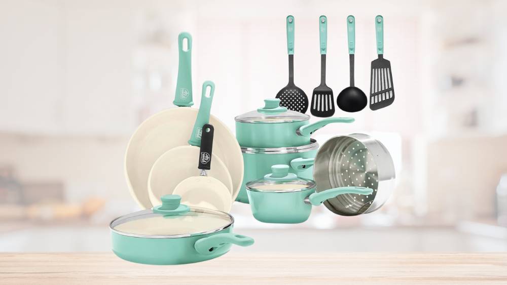GreenLife Soft Grip 16-Piece Cookware Set
