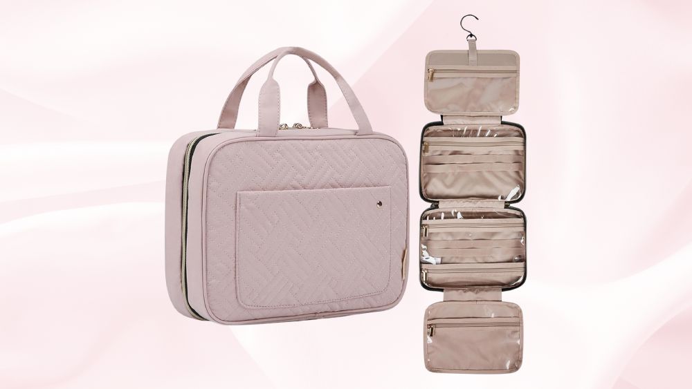 Spacious durable large toiletry bag