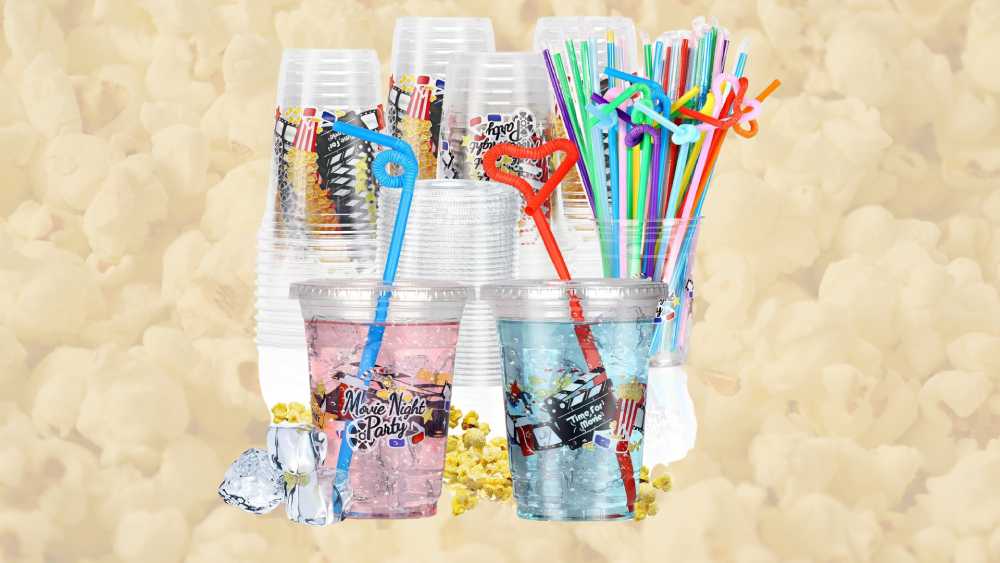 Plastic party cups with lids