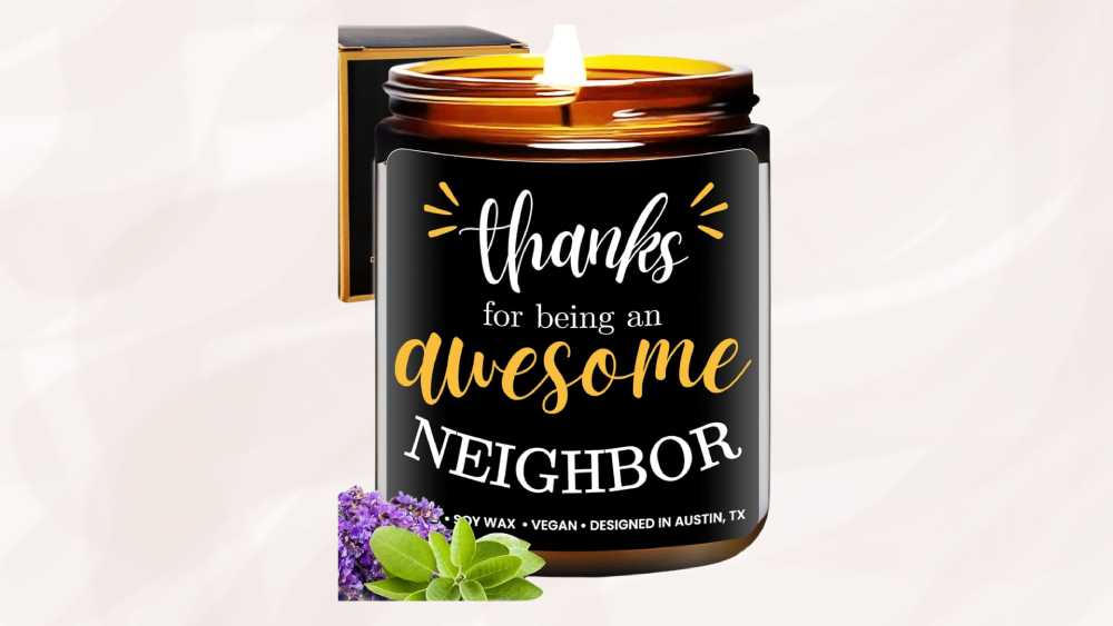 Heartfelt neighbor candle