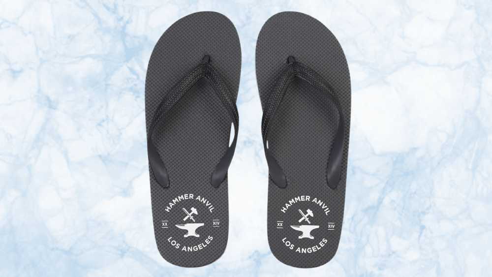 Black Flip-Flops Summer Sandals