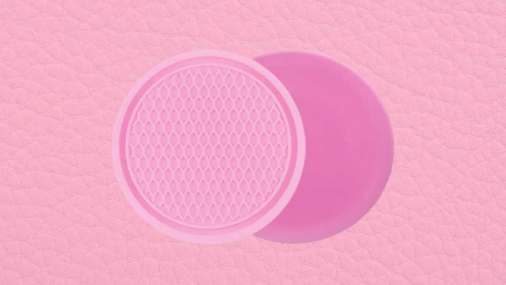 Pink silicone car cup coasters