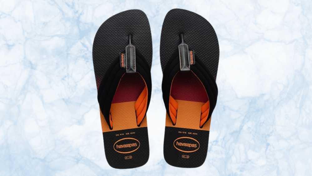 Men's Urban Print Black Flip-Flop