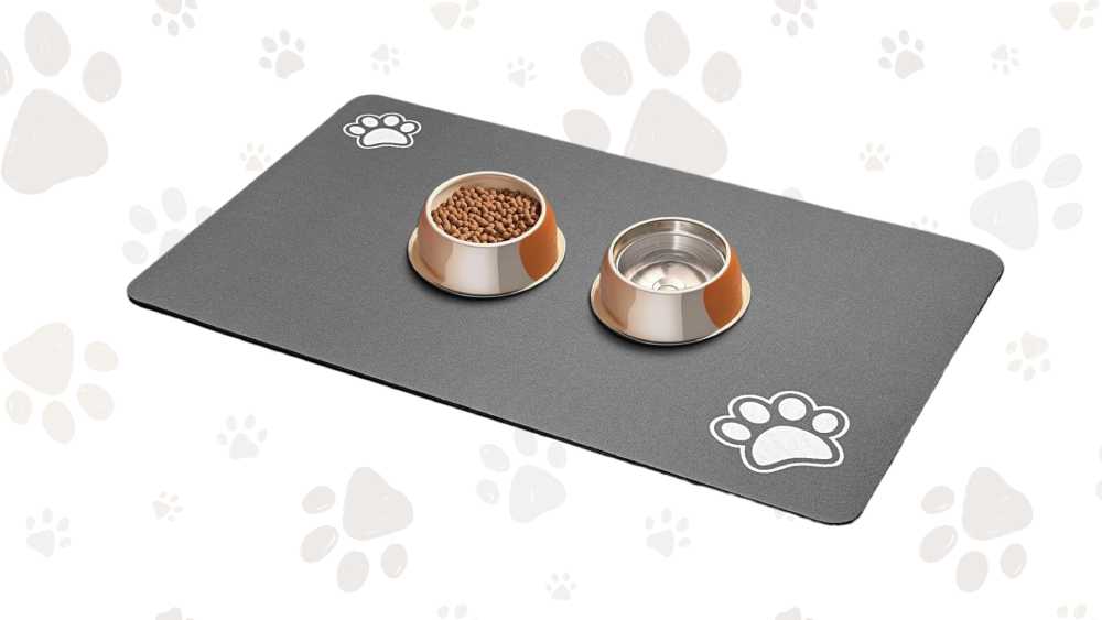 Absorbent pet feeding mat
