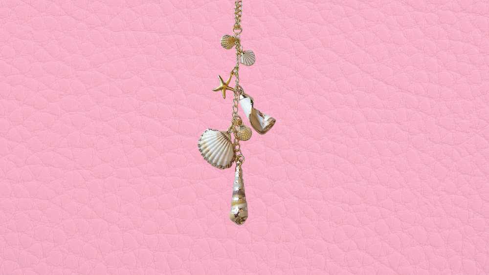 Hand-made seashell car decor
