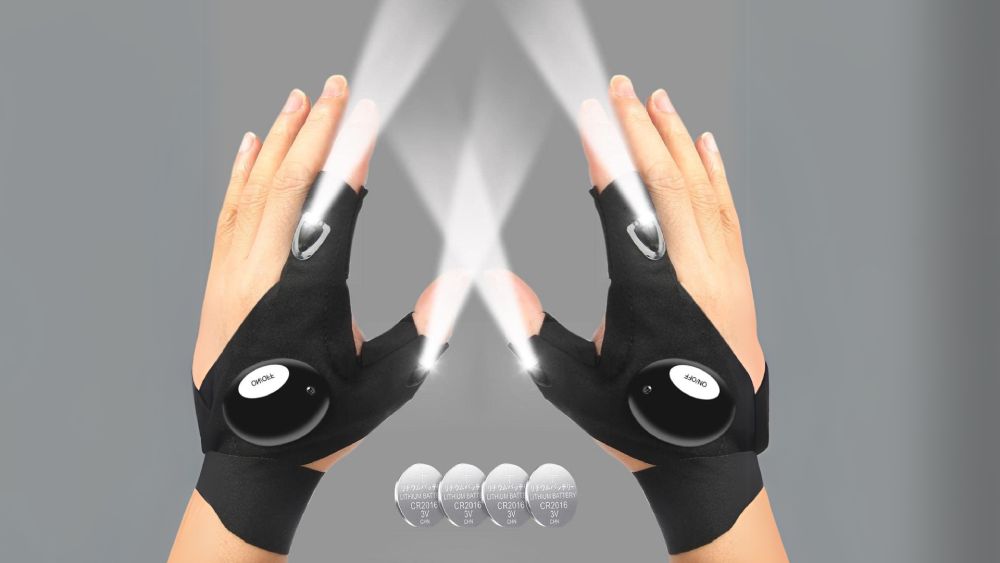LED flashlight gloves wearable lights