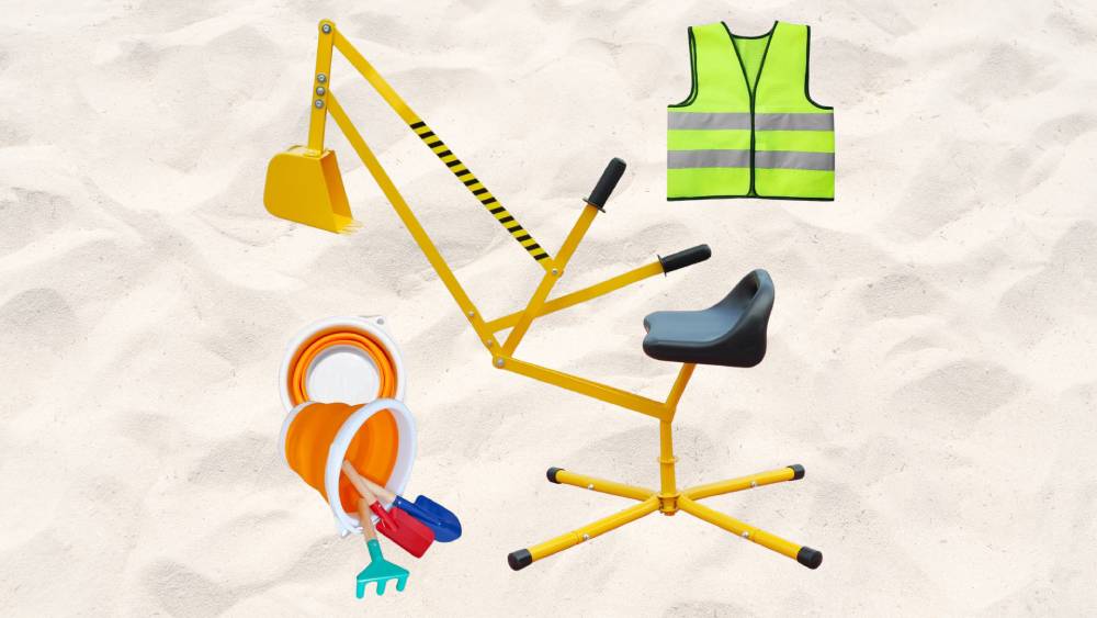 Kids’ sand digger excavator toy