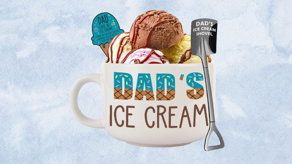 Ice cream bowl with shovel spoon