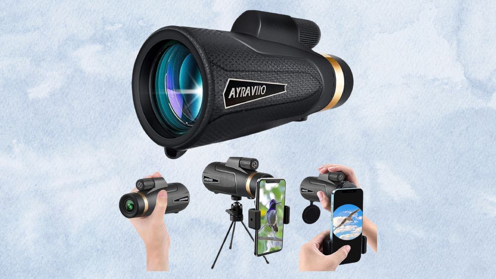 Compact handheld monocular telescope