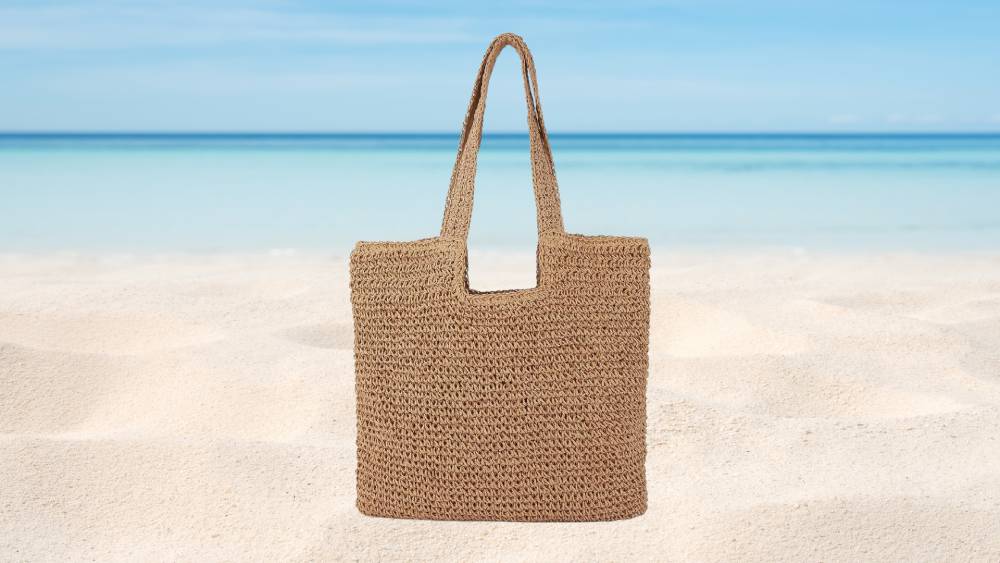 Large rattan bag for summer