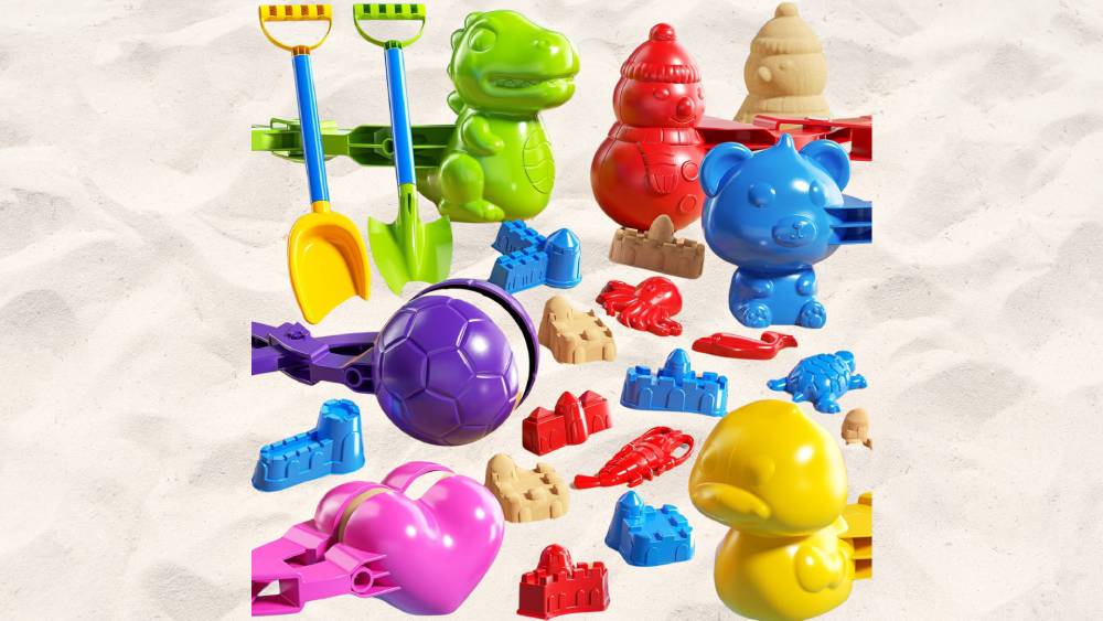 Vibrant beach sand toys set