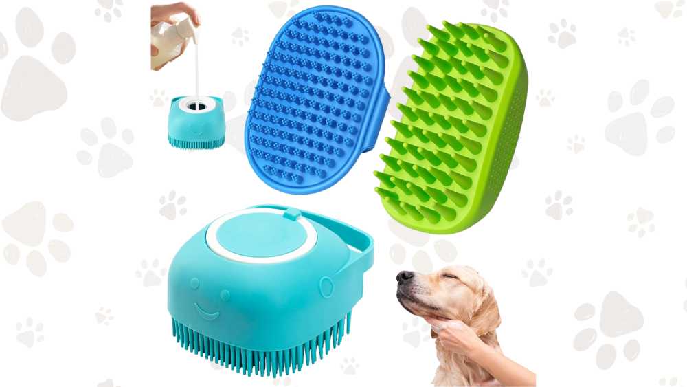 Dog Colorful Bath Brush