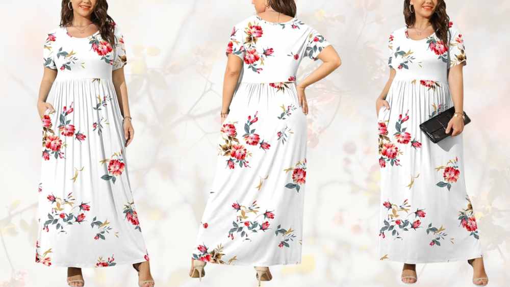 Stylish floral maxi dress