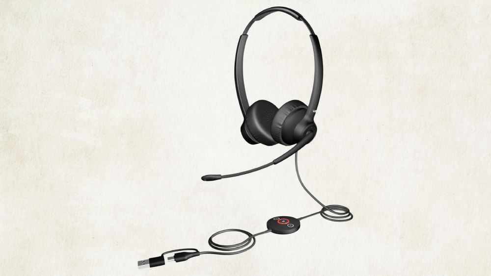 USB-C headset with AI noise canceling
