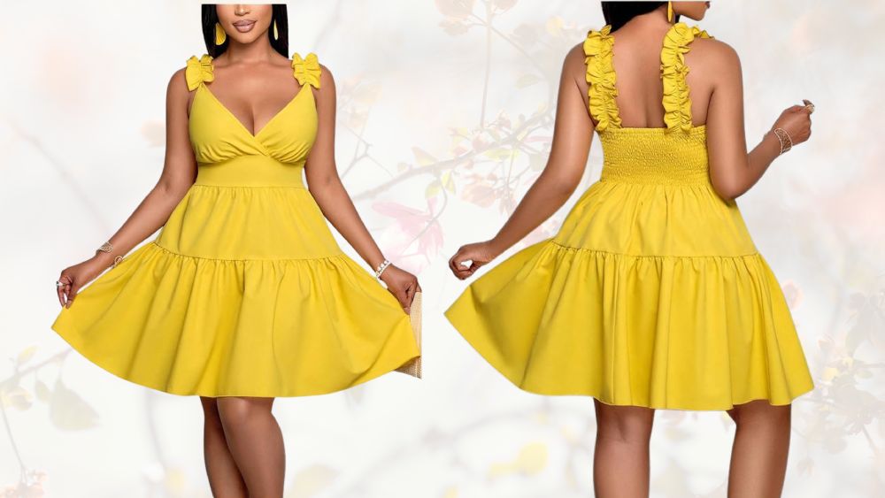 Ruffle strap summer dress