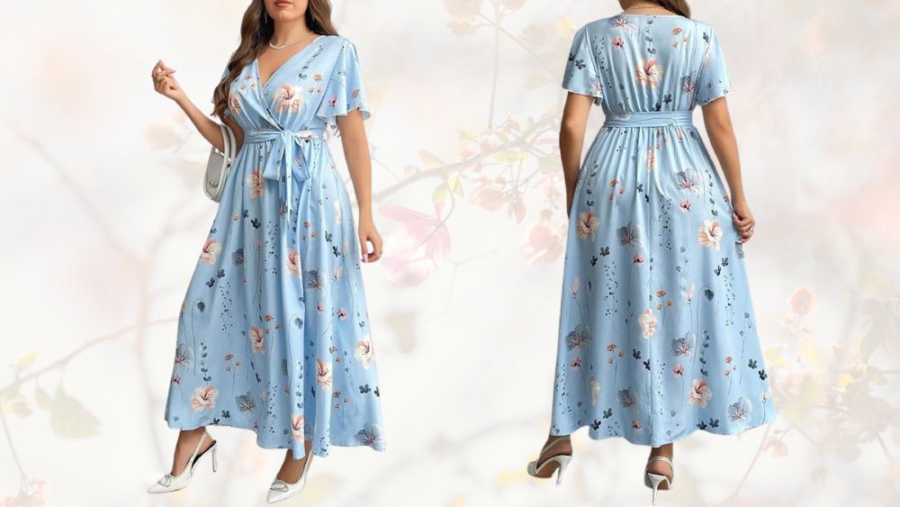 Floral short sleeve summer dress