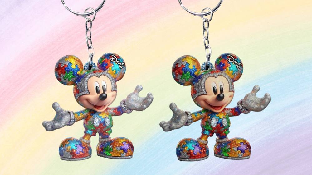 Personalized Mouse Autism keychain