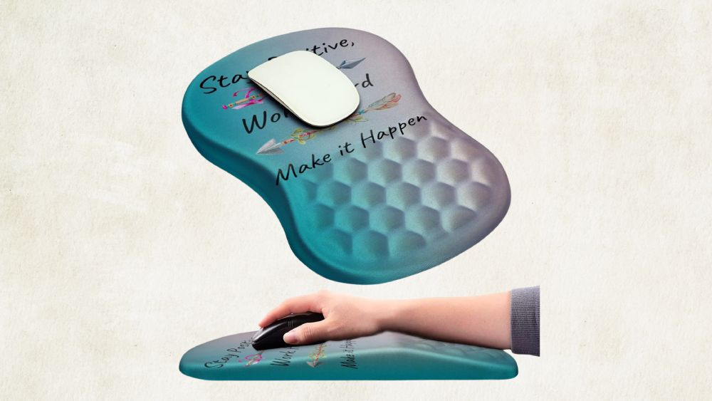 Mouse pad with wrist support cushion