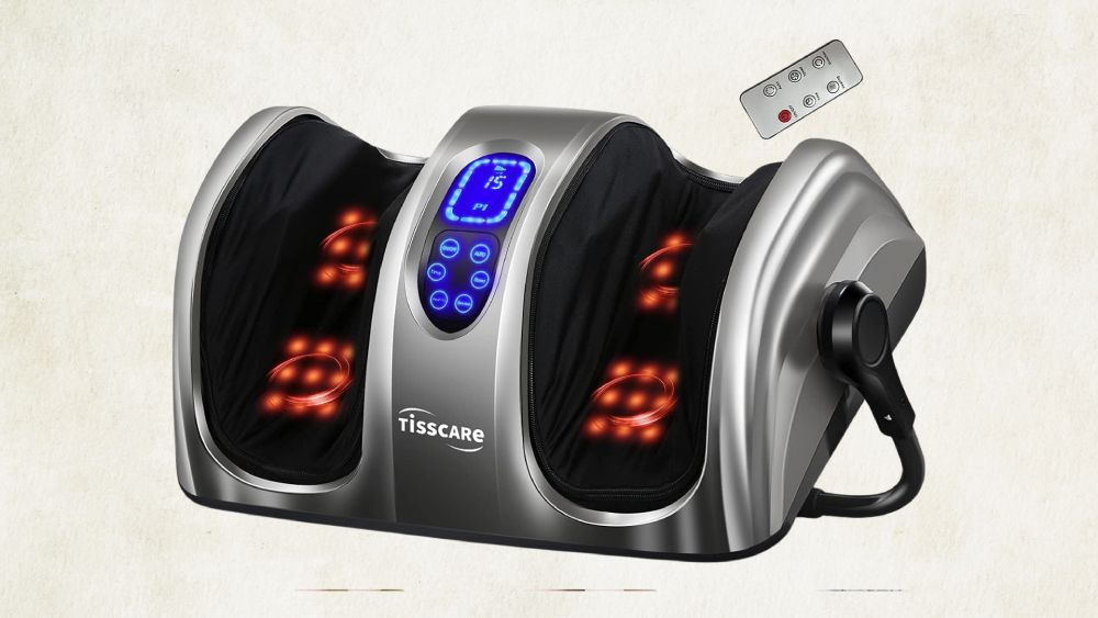Shiatsu foot massager with soothing heat