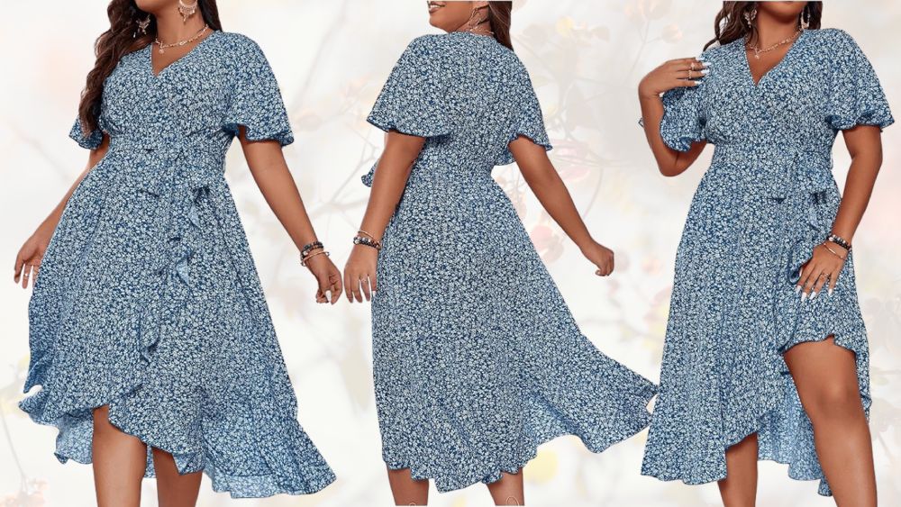 Plus Size Boho Midi Dress