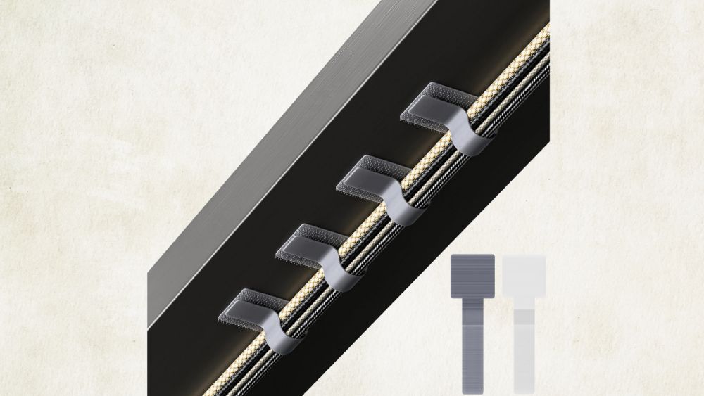 Self-adhesive cable straps for cord organization