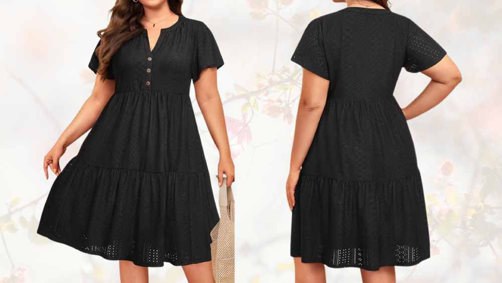 Black casual summer dress